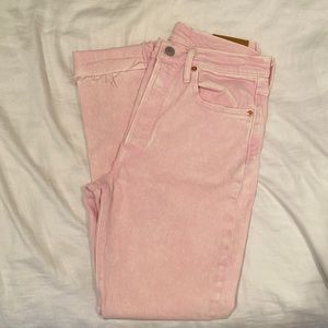 Pink Levi’s jeans